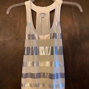 Express Sequined Racer Back Tank